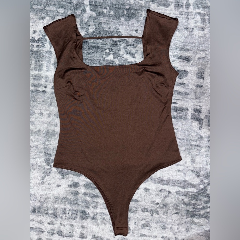 Chic Brown Sleeveless Bodysuit